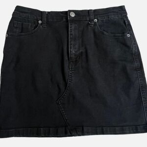 🌕 We The Free Womens Black Denim Stretch Mini Skirt, Size 27